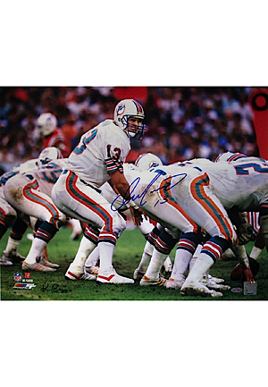 Dan Marino Autographed Miami Dolphins Home Jersey At The Line Of Scrimmage Horizontal 16x20 Photo (Signed by Ken Regan)